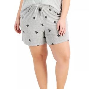 Plus Size X1 Super Soft Printed Pajama Shorts